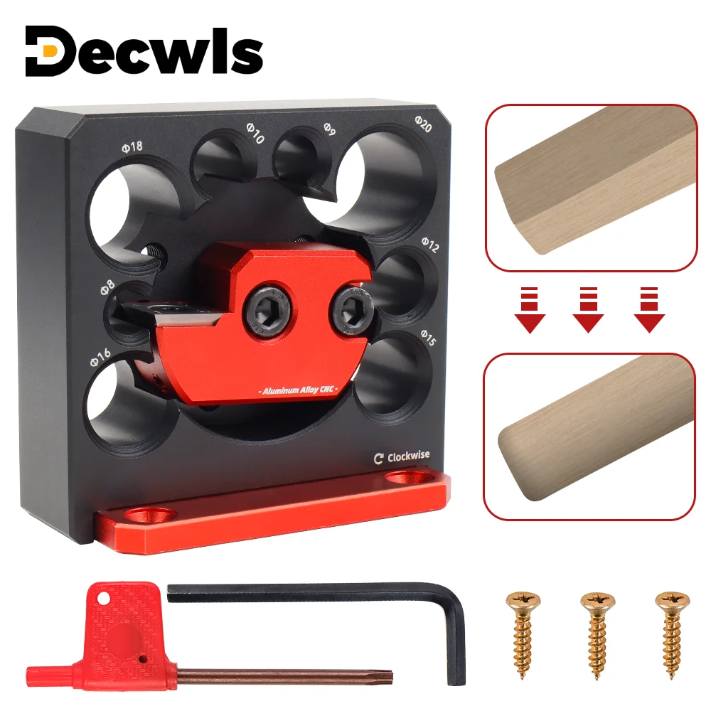 Dowel Maker Jig Kit, 8-20mm Adjustable Round Rod Cutter, Aluminum Alloy Electric Drill Milling Dowel Round Rod Woodworking Tools