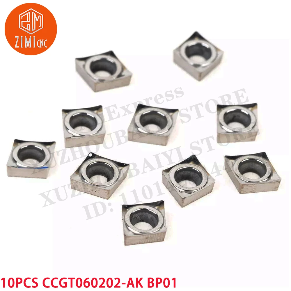10P CCGT060202-AK BP01 ملحق تحويل CCGT لألومنيوم الكربيد الأسمنتي ملحق الكربيد مخرطة معدنية CNC أدوات ميكانيكية أدوات قطع