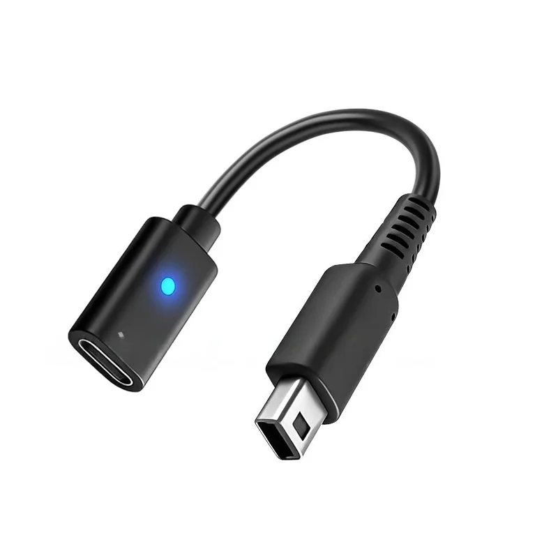 USB Type C Adapter with LED Indicator Light (Non-PD) for Nintendo NDSi and 3DS Game Consoles