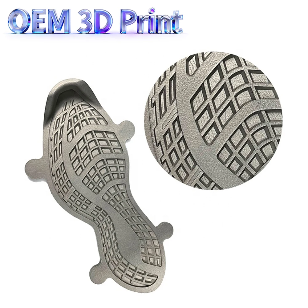 OEM Custom SLM 3D Printed Shoe Sole Mold Stainless Steel Footwear Tread Mould Rapid Prototyping Custom Shoe Manufacturing Metal