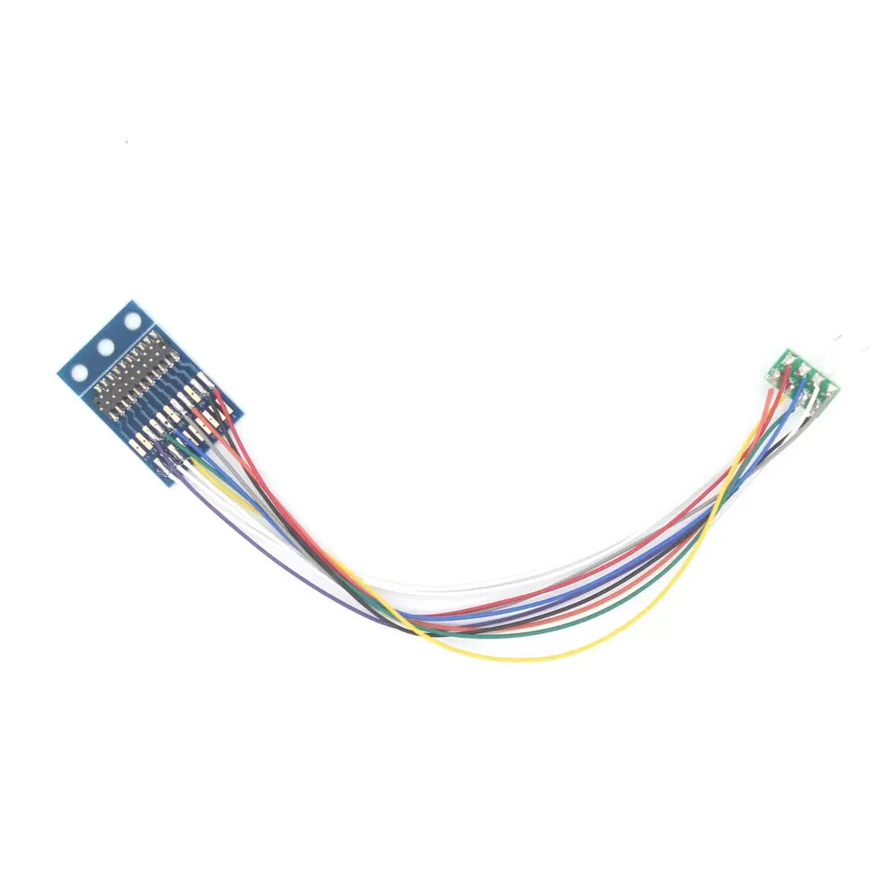 Adapter wiązki przewodów 21PIN/21MTC do 8PIN/NEM652 z przewodami głośnikowymi do modelu pociągu Dcc marki LaisDcc 860046 — zdjęcie 2