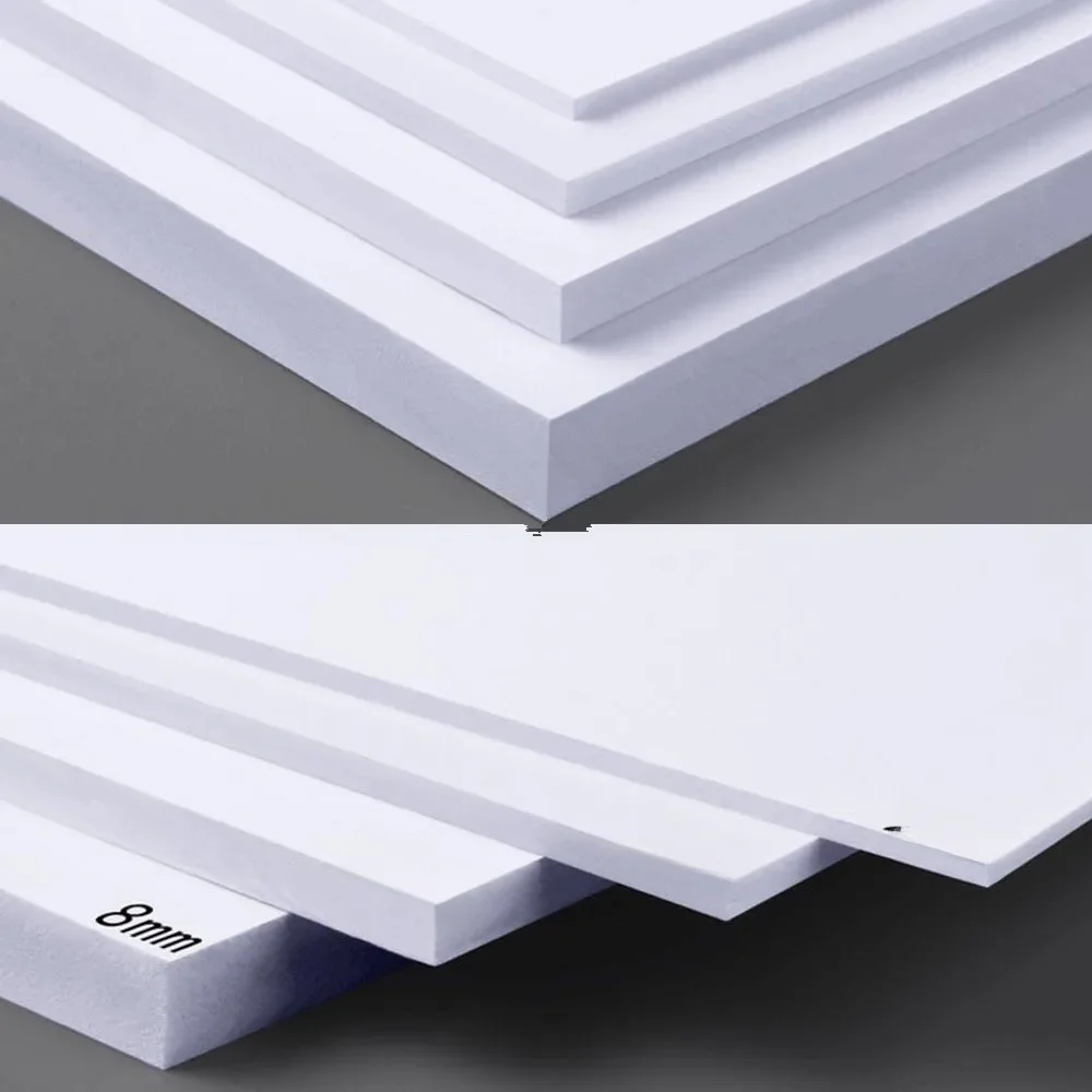 Panneau en mousse PVC blanc/noir, 300x200mm, 5 pièces, pour bricolage, matériaux de construction, modèle fait à la main, matériau exécutif, plastique plat