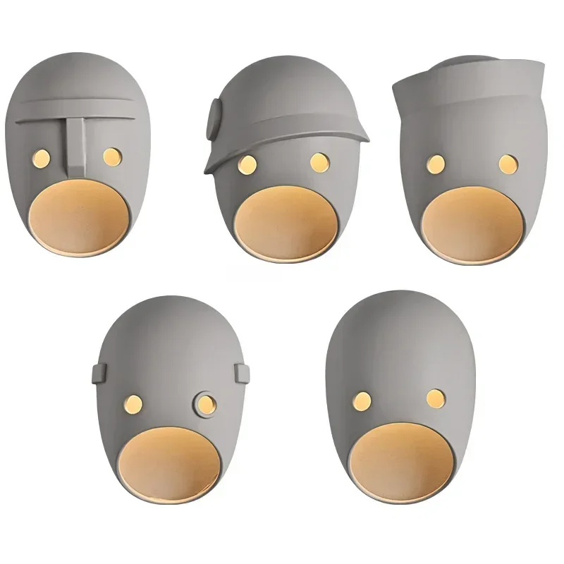 Nederlandse Ontwerper Moooi Joker Wandlamp Modern Model Kamer Slaapkamer Gang Achtergrond Trapmasker Decor Led Hars Schans Verlichting