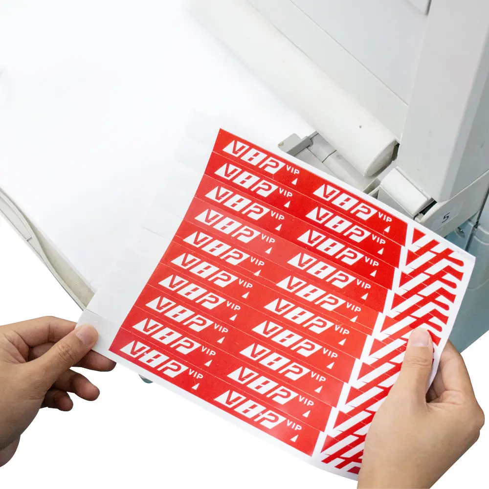 Disposable printable poly weave paper wristband can do full color printing with laser printer waterproof tear-resistant