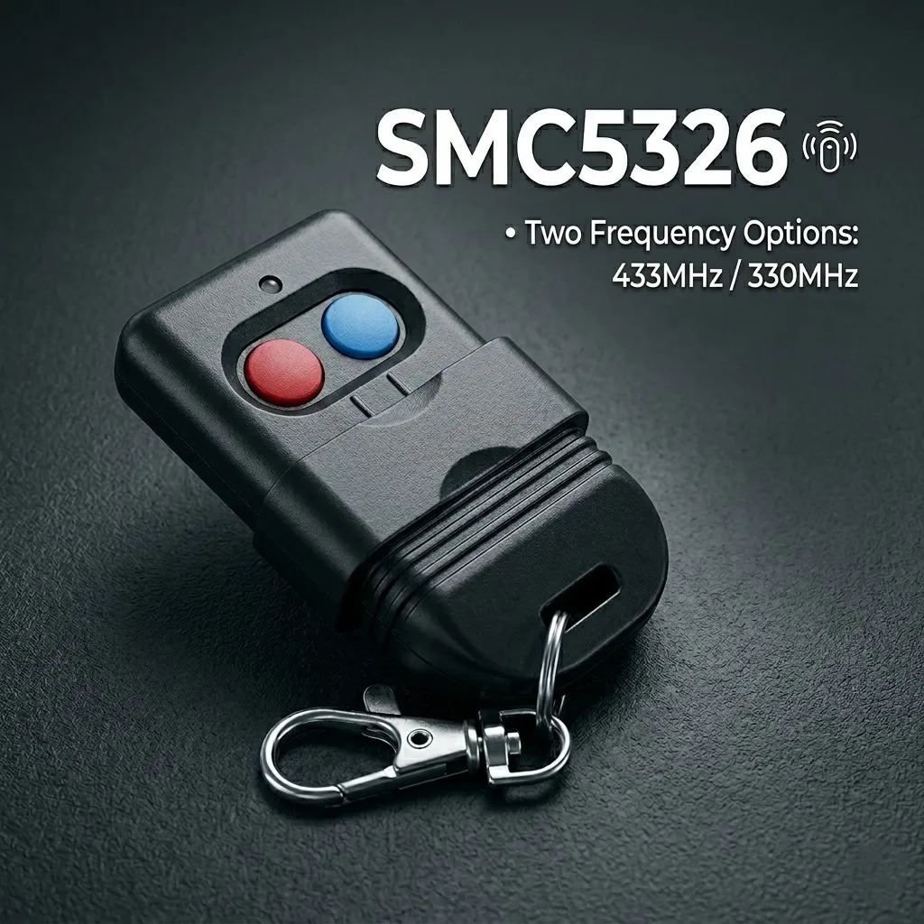 For Malaysia Singapore Thailand SMC5326 5326 330mhz / 433mhz 8 Dip Switch Auto Garage Duplicate Remote Control Gate with Battery