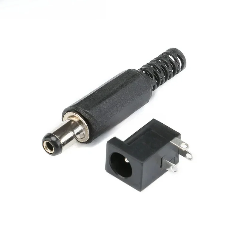 10Pcs DC-005 5.5*2.1 DC Power Jack Plug PCB Mount Connector 5.5x2.1mm DC Power Male DIY Electronic Plug Charging Socket Adapter — zdjęcie 2