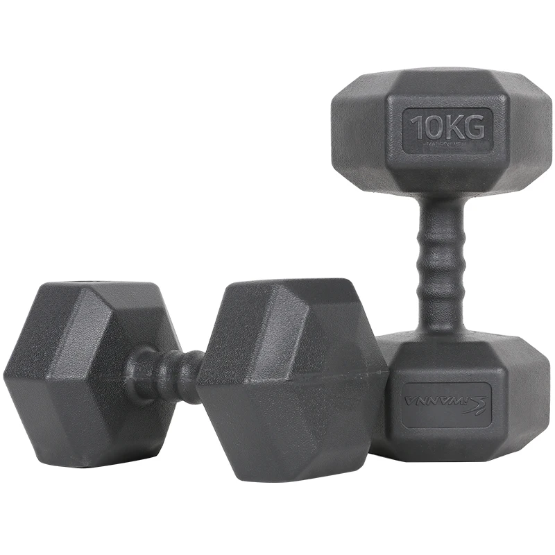 IWarner Men's Hexagonal Dumbbell 10kg 2 pieces Dumbbell Health