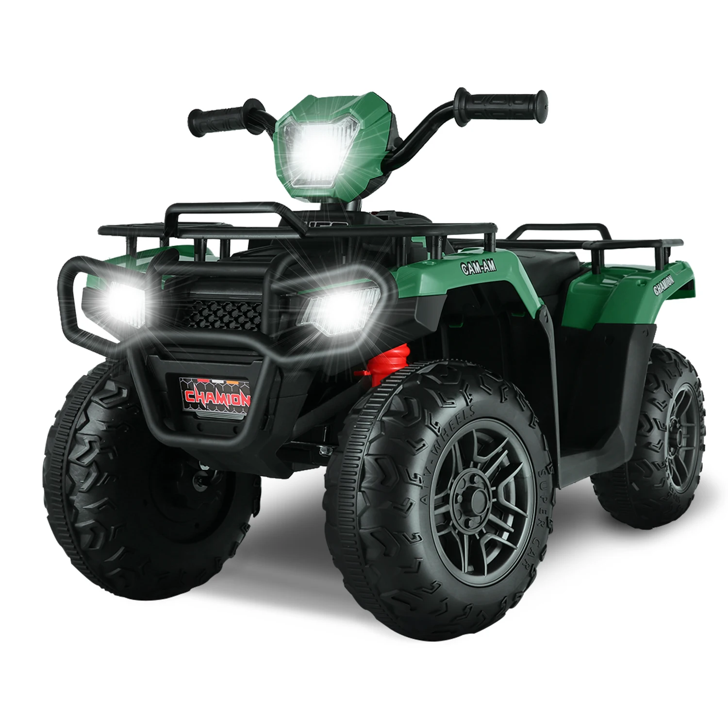 Kids12V Ride on ATV , Electric Vehicle for Toddlers,High/Low 2.2mph Safety Speed, Forward/Backward,LED Light, Music,USB, Green