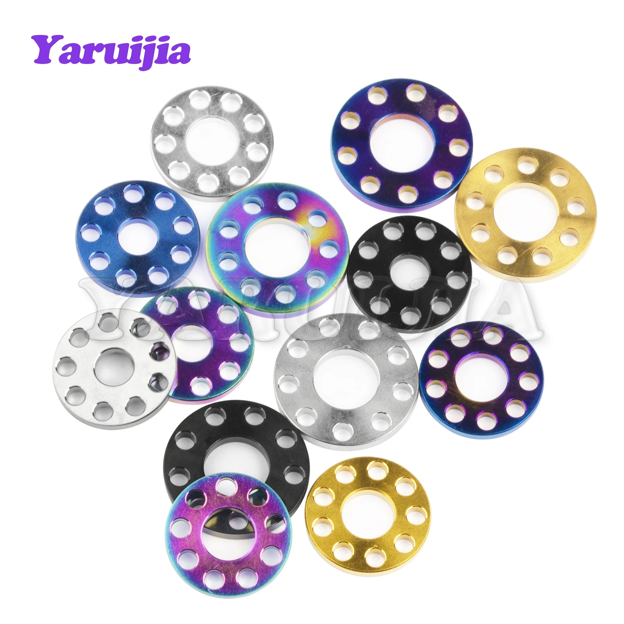 Yaruijia M6/M8/M10 9 Poreuze Negen Gaten Ringen Titanium Geboord Spacer Pakkingen Voor Motorfiets Deel Accessoire