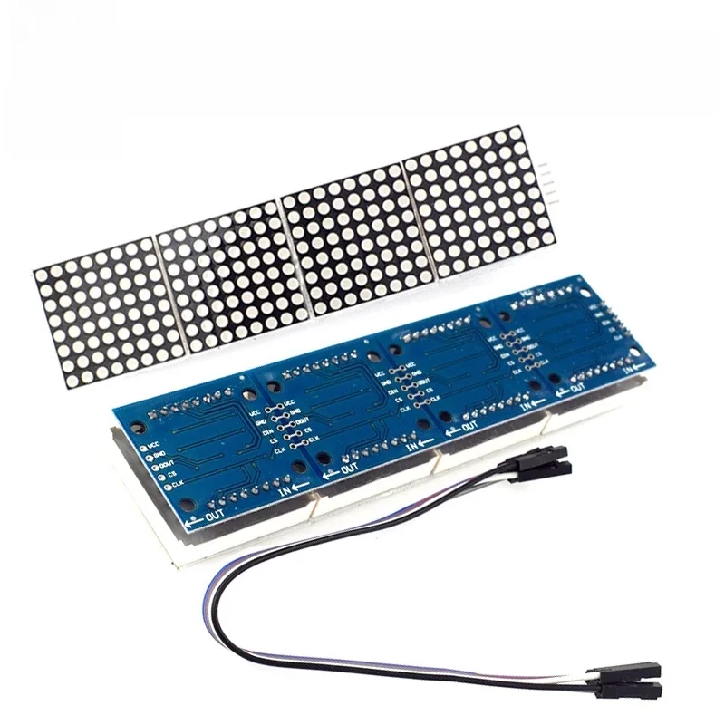 MAX7219 Dot Matrix Module 32x8 4 in 1 LED Display Modules Drive met 5Pin Draden voor Arduino Raspberry Pi - afbeelding 2