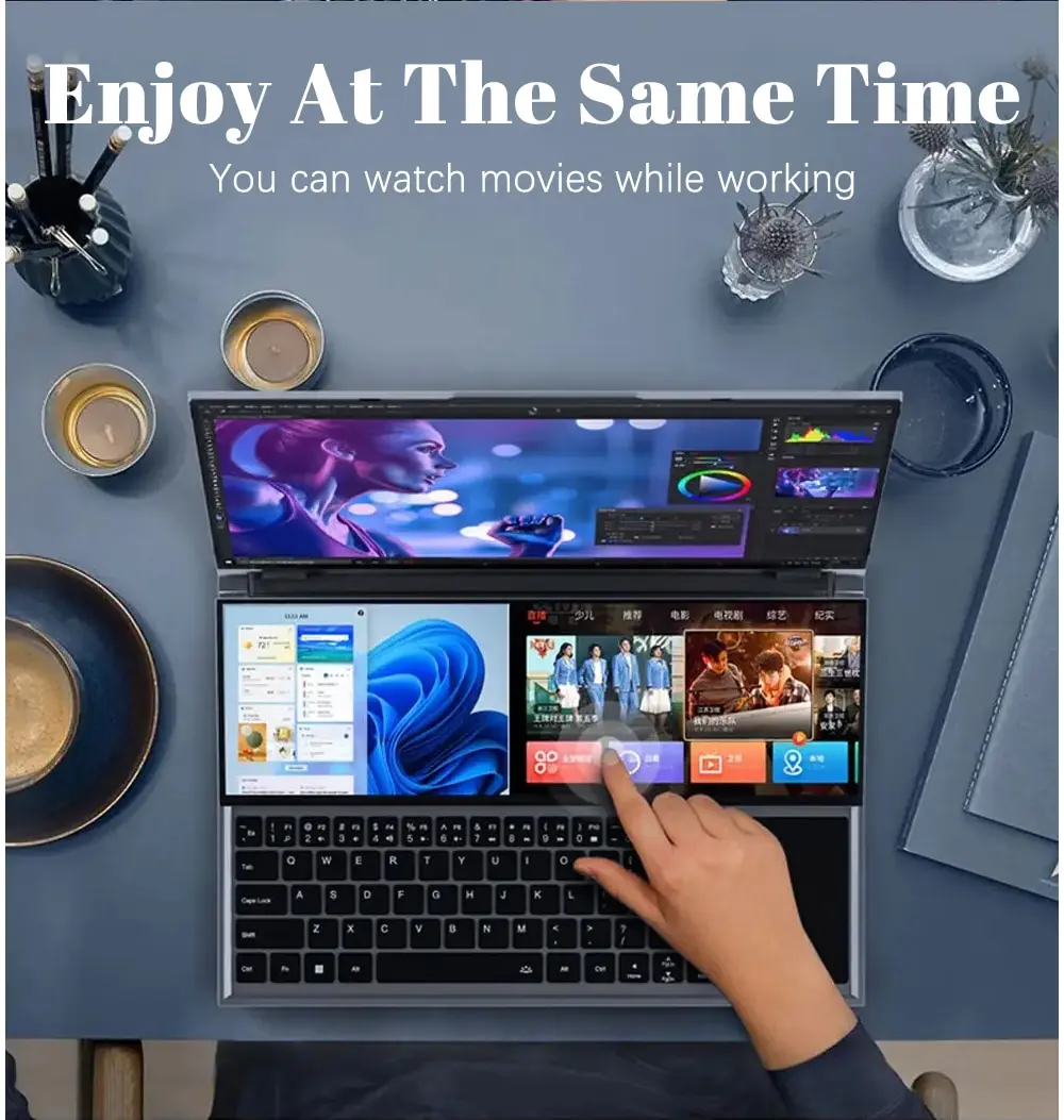 16 "Volledige Ips 1080P Ips 14" Touchscreen Laptop Pc, Intel I7-10750H Processor 64Gb Ram 4Tb Nvme Ssd Zakelijke Home Gaming Laptops