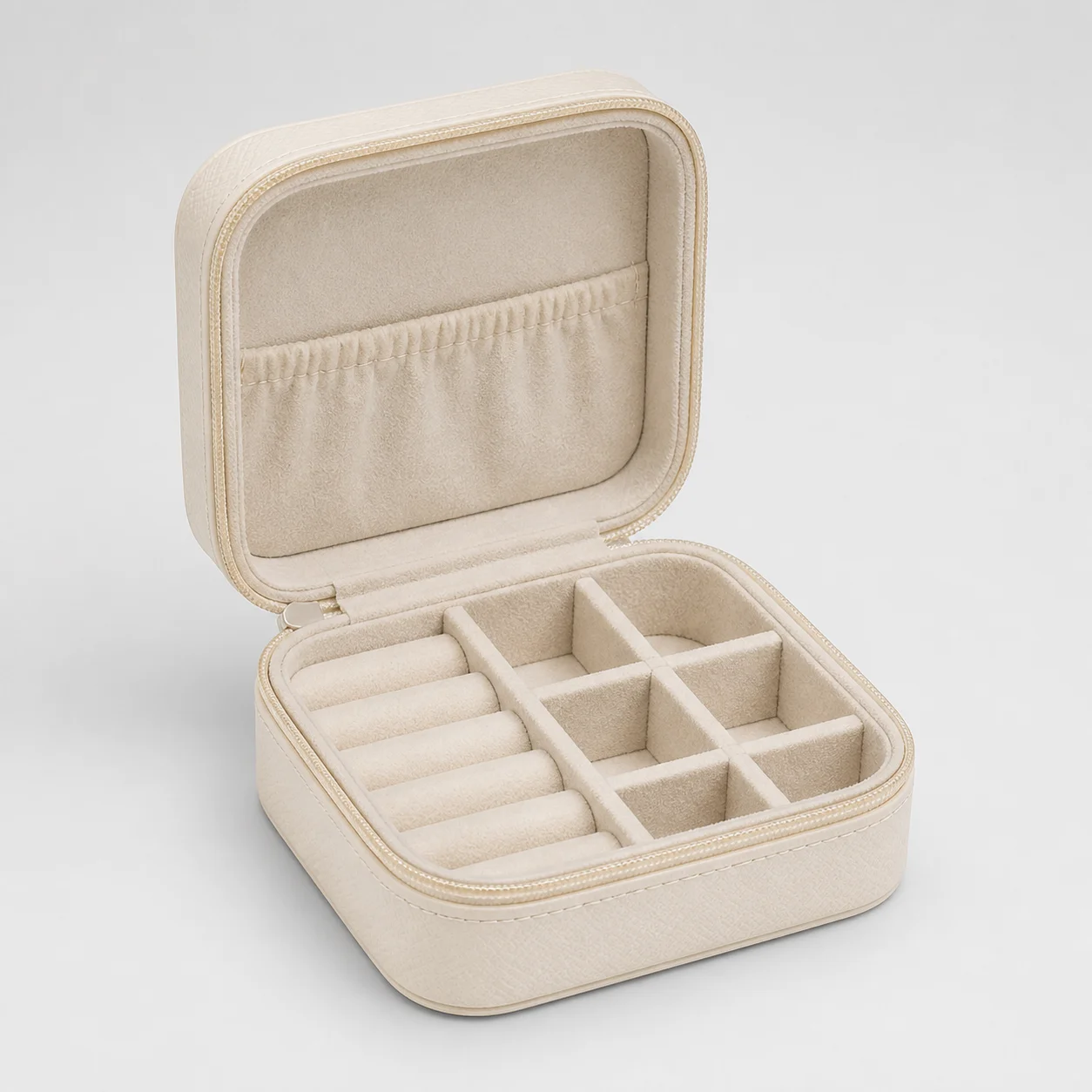 2 Pcs Jewelry Organizer Box Random Color Portable PU Leather Case for Travel and Home Storage Best Quality