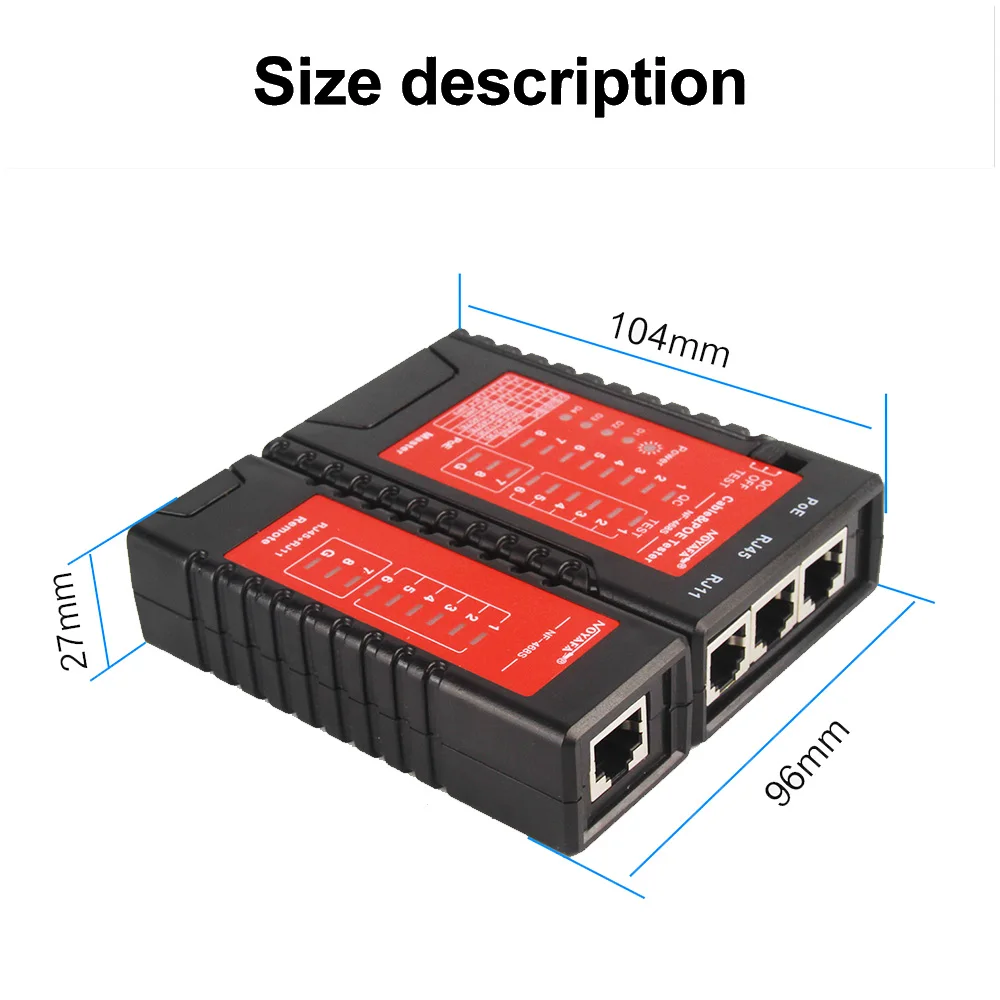 Noyafa NF-468S Portflash Network Cable Tester Tracker Locate Cables On The Switch By The Ethernet Telephone BNC HDMI Repair Tool