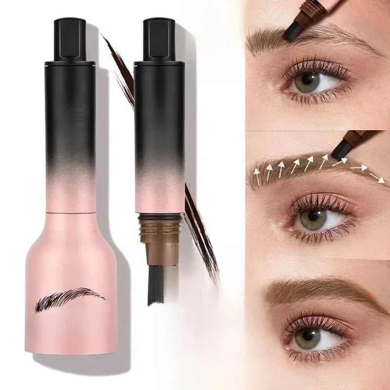 Crayon à sourcils sauvage 3D, stylo de teinte pour Microblading, brosse carrée coudée, crème de teinture pour sourcils, Anti-taches, étanche, multifonction