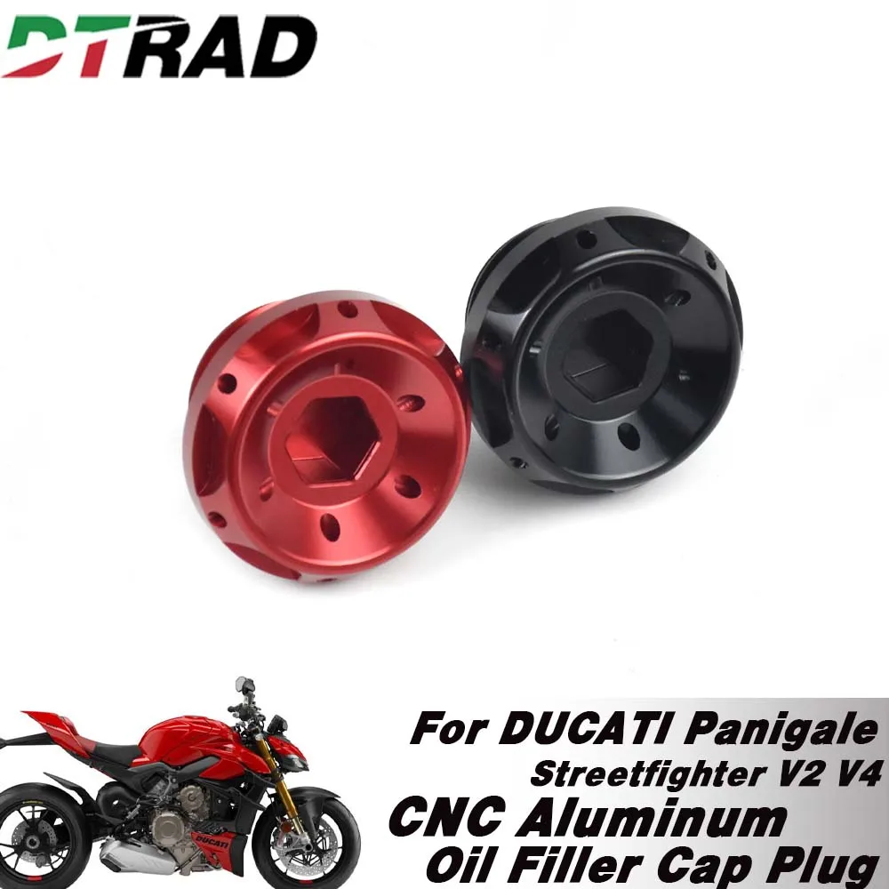 

Motorcycle CNC Aluminum Engine Oil Filler Screw Cap Plug Cover For DUCATI Streetfighter V2 V4 2020-2026 Panigale V2 V4 2018-2026