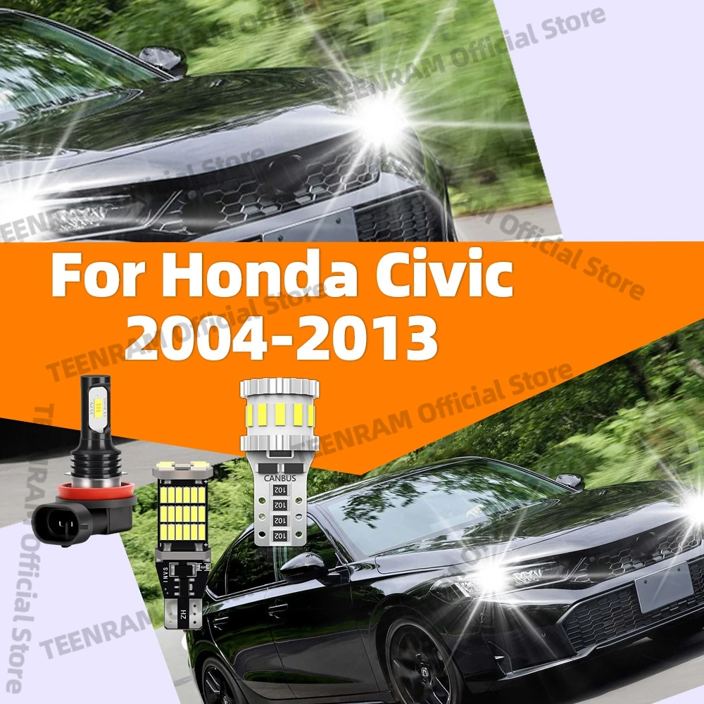 

2x 6000K Fog Lamp Bulbs 12V LED Backup Reverse Lights For Honda Civic 2004-2010 2011 2012 2013 Car License Plate Trunk Lampada