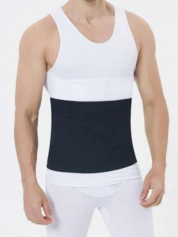 Men's Seamless Compression Shapewear Breathable Waist Trainer Slimming Underwear for Fitness Sport Sedentary Relief Body Shaper