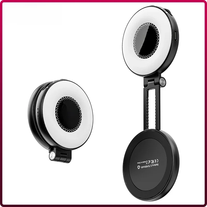 Ulanzi LM19 MagSafe Video Light Bi-Color Selfie Light for iPhone 16 15 14 Pro Max Flip Fill Light As Phone Stand for Video Vlog