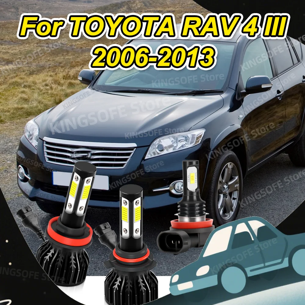 

2/4/6Pcs 6000K Led Lights High Bulb Canbus Headlight Fog Lamp For TOYOTA RAV 4 III 2006-2013 2007 2008 2009 2010