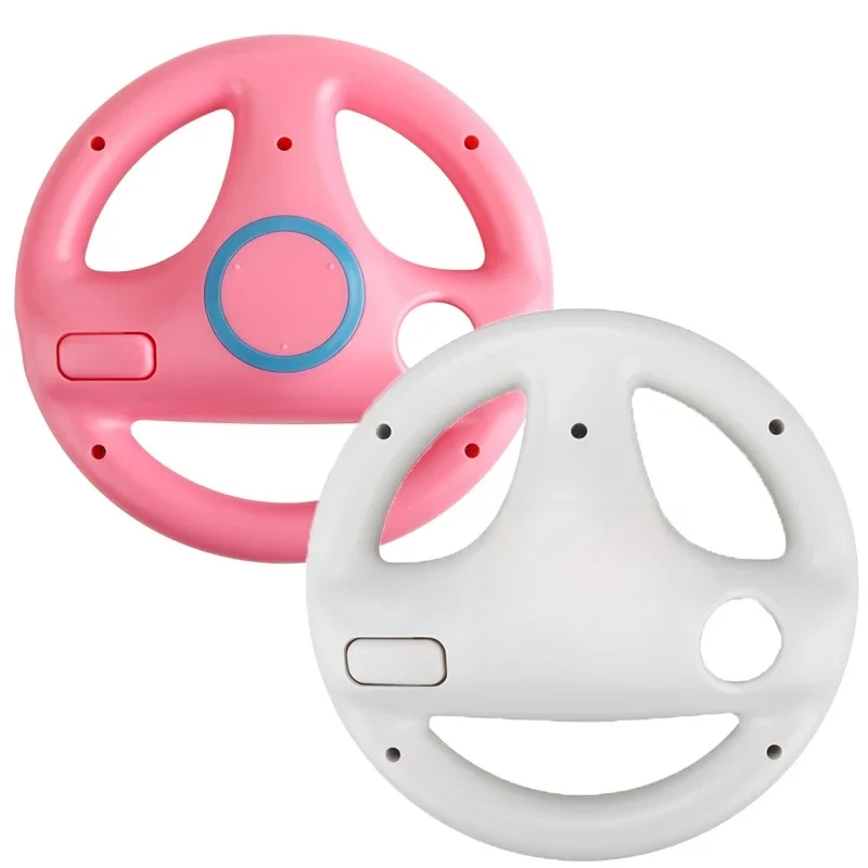 Volant de course de jeu en plastique, design innovant et ergonomique, 2 pièces, pour Nintendo Wii Kart, télécommande de jeu de course