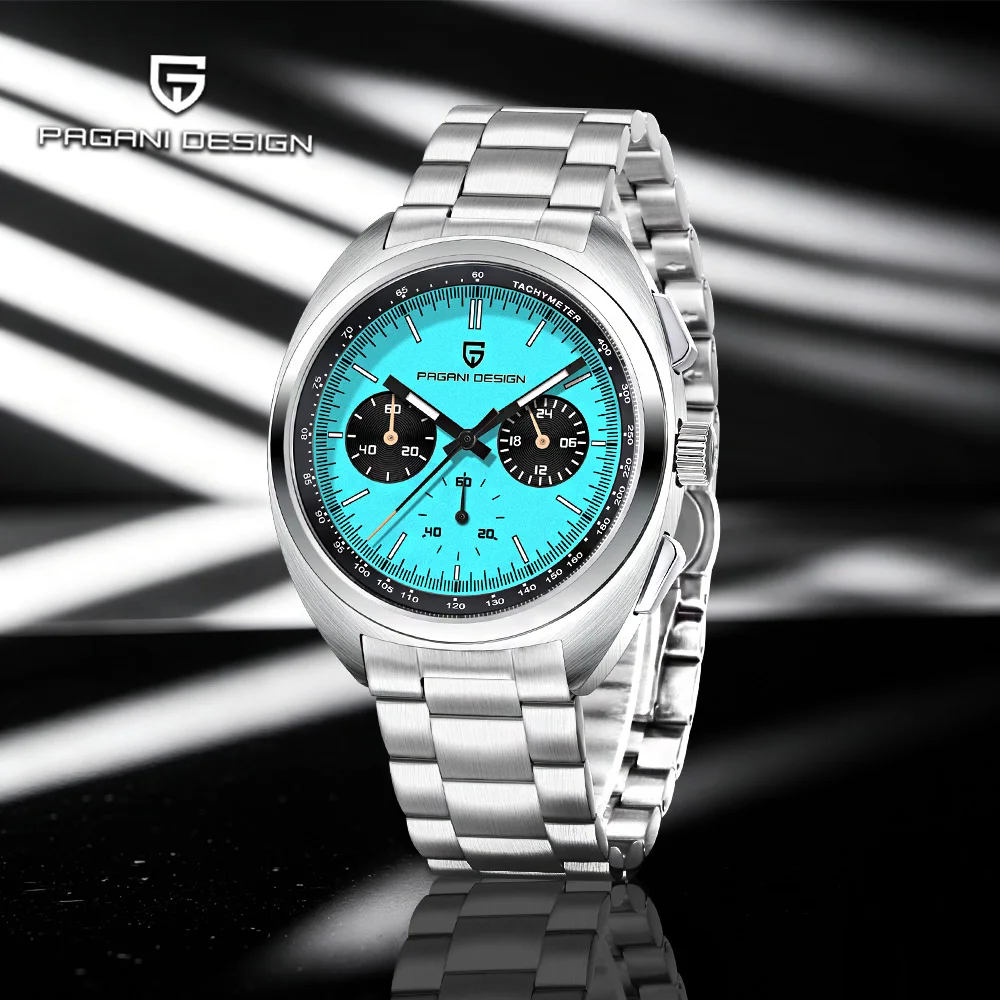 Pagani design men's watch 2026 new sports fashion chronograph men's quartz watch VK63 Sapphire mirror all-steel waterproof clock