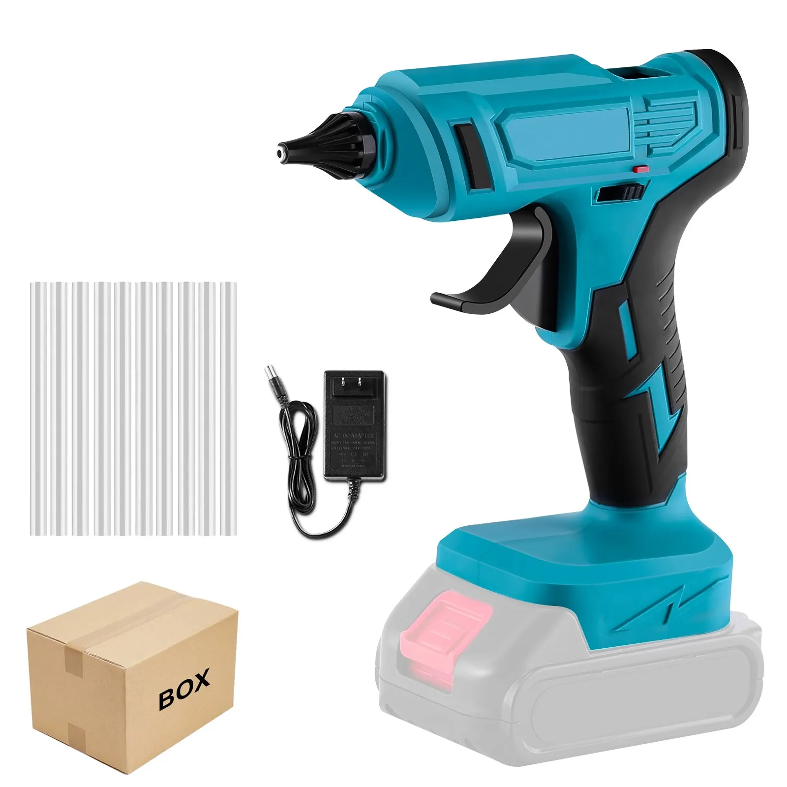 100W Cordless Electric Hot Melt Glue Gun 11mm Glue Stick Anti-scald Nozzle Rechargeable DIY Repair Tool For Makita 18V Battery