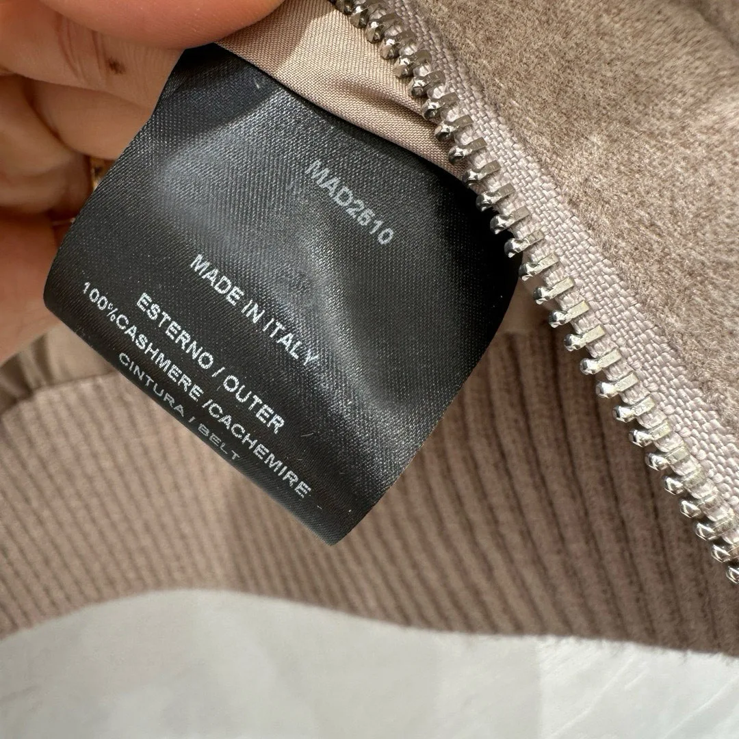 เสื้อโค้ทขนเป็ดแคชเมียร์แบบมีฮู้ดซิปสไตล์ลำลองสำหรับฤดูใบไม้ร่วง-ฤดูหนาว