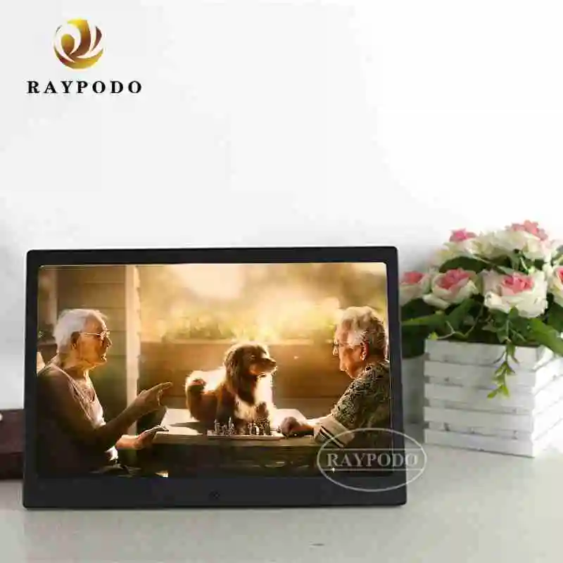 Raypodo 13 Inch Metal Front Cover Digital Photo Frame