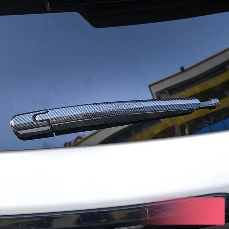 Car Rear Tailgate Wiper Cover Trims For 2020-2024 Ford Explorer Carbon Fiber