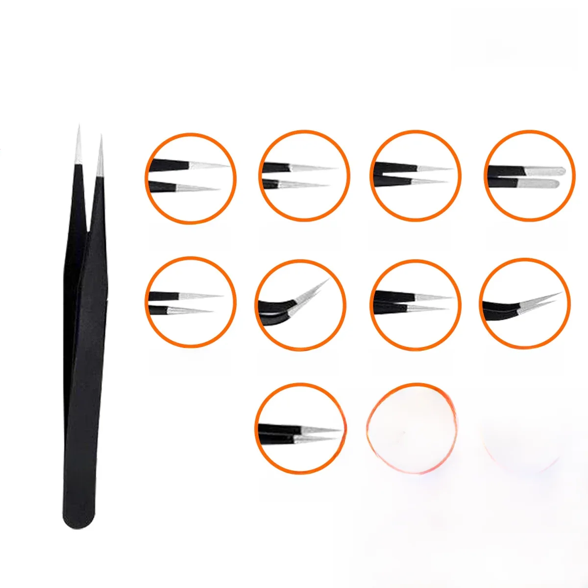 Pęsety antystatyczne ze stali nierdzewnej 1.5MM ESD ESD-10 ESD-11 ESD-12 ESD-13 ESD-14 ESD-15 ESD-16 ESD-17 ESD-18 — zdjęcie 2