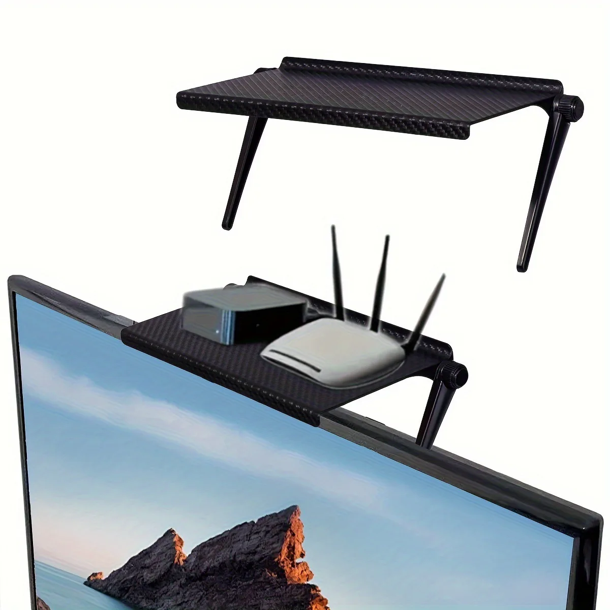 Hot Selling Computer and TV Screen Storage Rack Wireless Router Set-top Box Rack No Perforated Storage Bracket Divine Tool