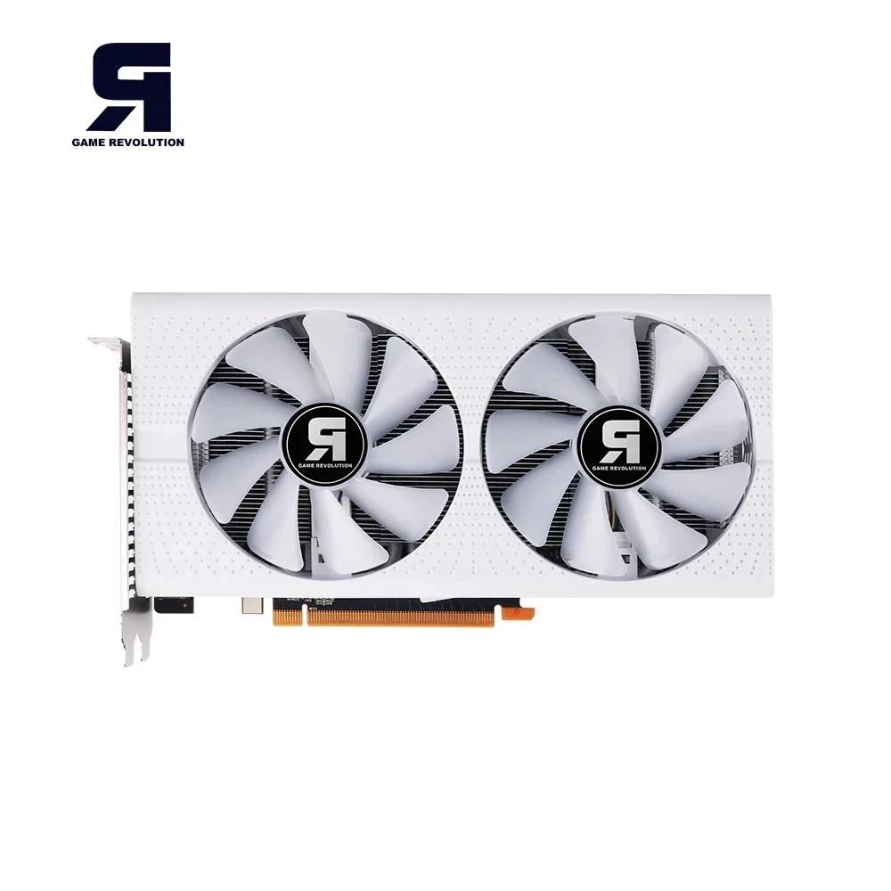 Gioco usato REVOLUTION RX 580 8GB GDDR5 256bit bianco RGB AMD GPU per scheda grafica da gioco per Computer da scrivania