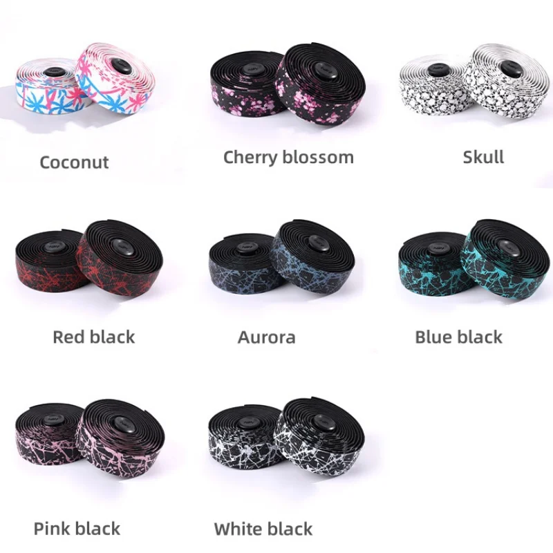 NPY Cherry Blossom Road Bicycle Handlebar Tape Anti-slip Waterproof Cycling Bar Wrap Road Bike Accessories