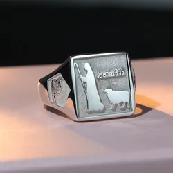 925 Solid Silver Logo Ring 3D Fashion Personalized Logo Jewelry For Men Women Wholesale