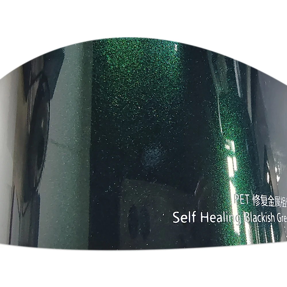 

Wrapmaster PET liner Super glossy metal Blackish Green car wrap vinyl with self healing pvc wrapping film