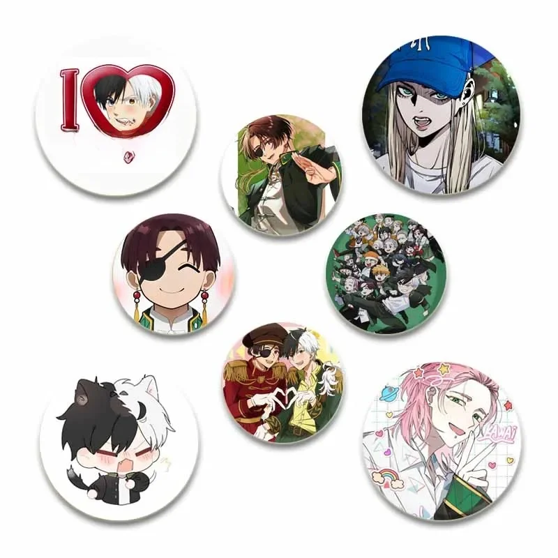 Broche coupe-vent Anime, figurines de dessin animé Haruka Sakura Touma Hiiragi Hayato Suou, épingles à pression pour accessoires de sac à dos