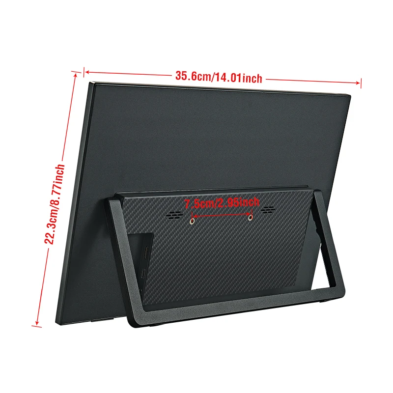 Anmite Monitor portatile mobile da 15,6 pollici IPS Secondo schermo di gioco Display esteso per laptop con staffa per xbox/raspberry Pi