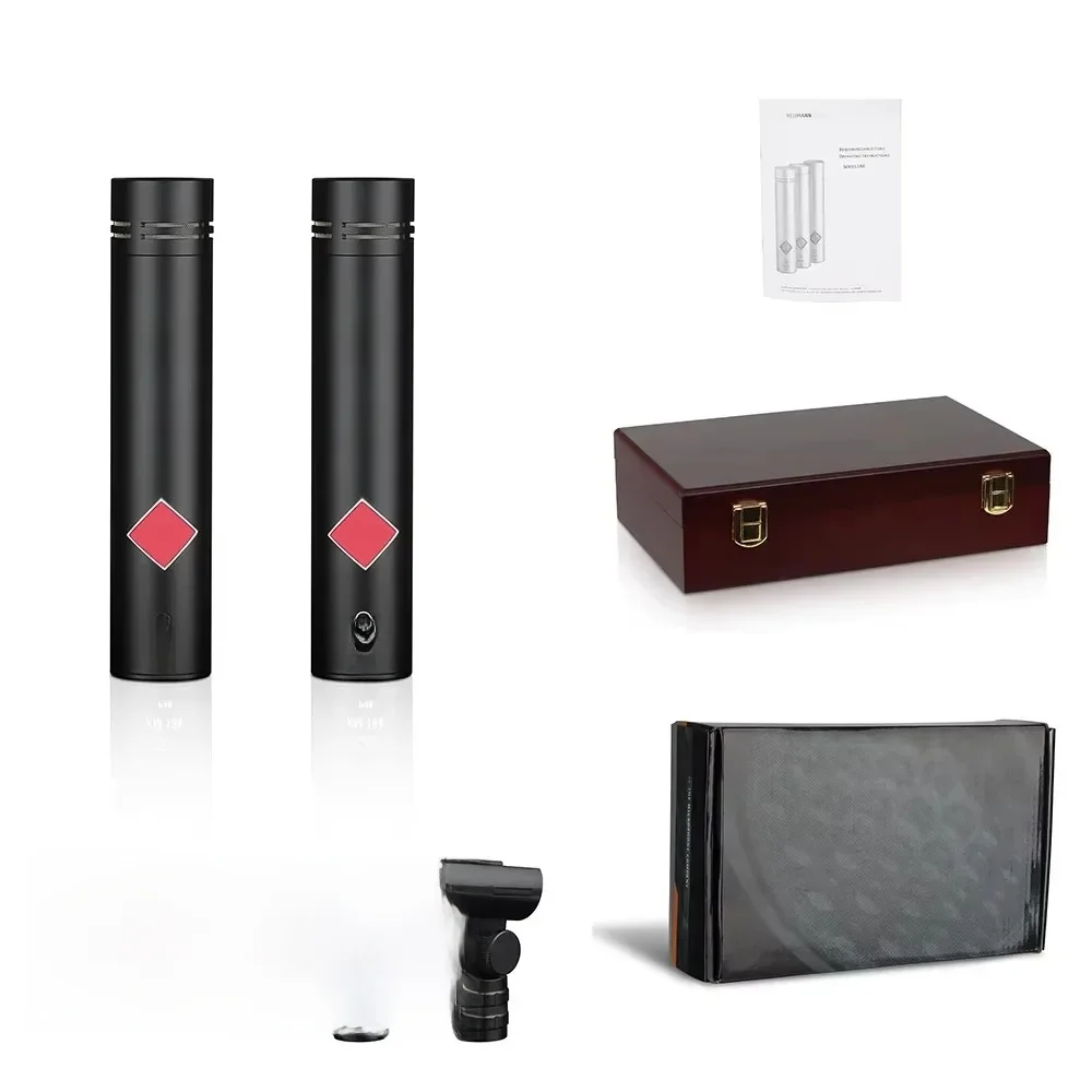 happymusic Microphone à condensateur KM184, micro à instrument cardioïde avec support à pince, offre spéciale 3