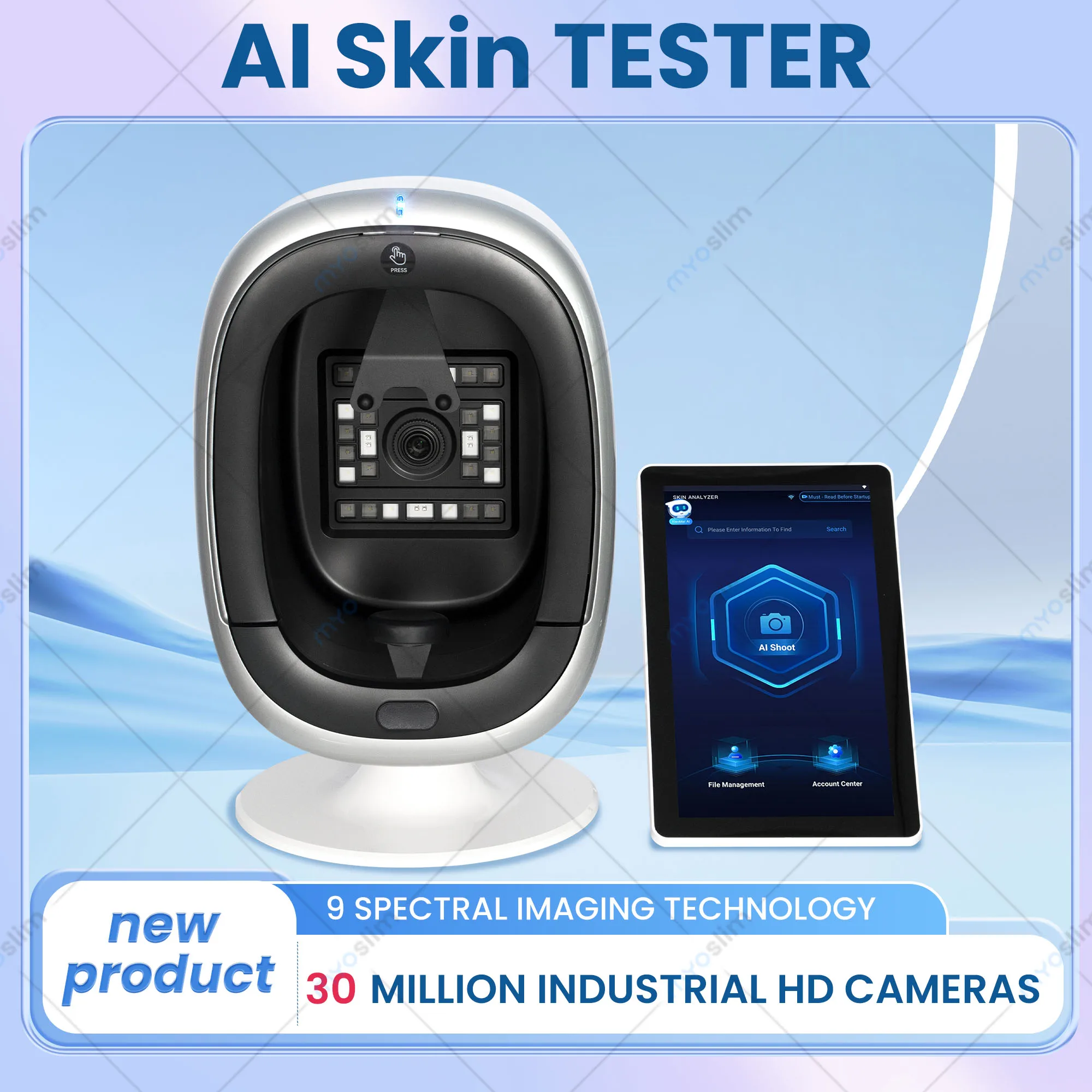 

Mirror Skin Analysis 8 Spectra 3D Intelligent Mirror Wood Lamp High-Precision UV Facial Scanner Skin Analyzer Machine