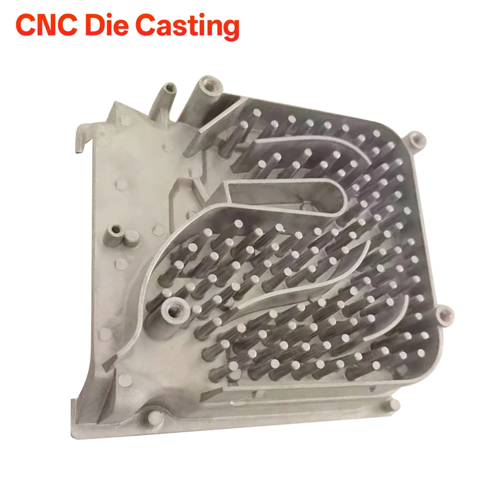 Custom Aluminum Alloy CNC Die-Cast Heat Sink Housings; Precision-Machined Die-Cast Heat Sink Housings for Lighting Fixtures