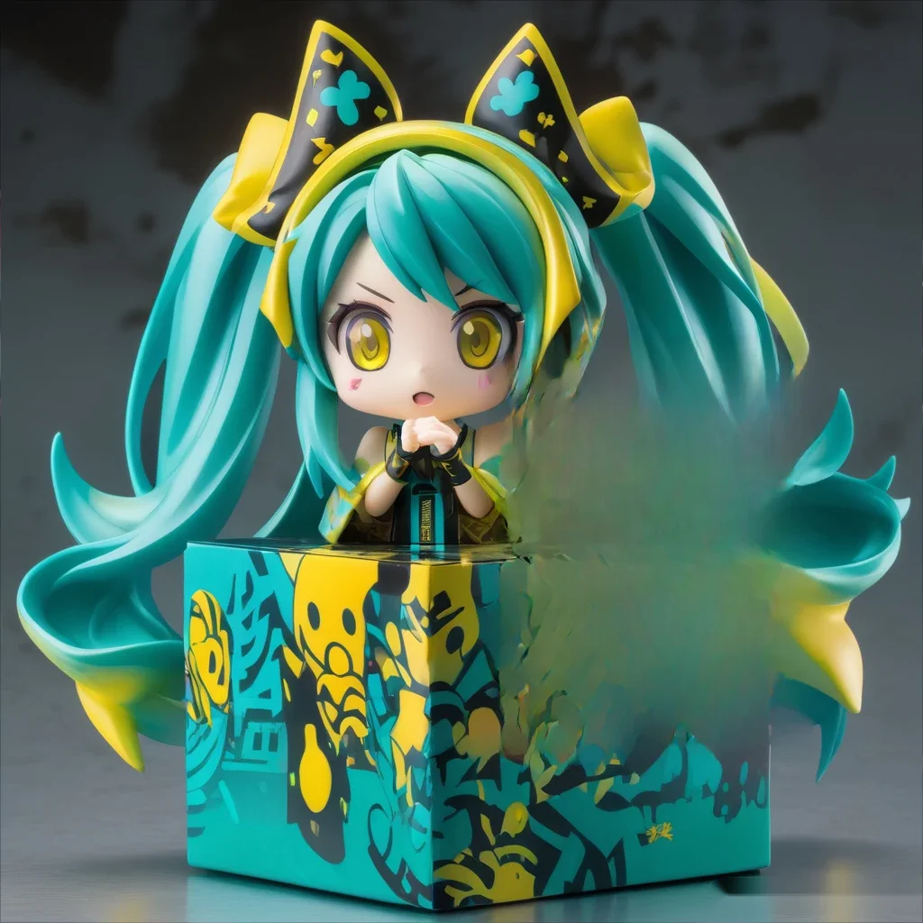 Hatsune Mirai boîte-cadeau porte-bonheur Miku boîte mystère Anime Figure jeu figurine boîte aveugle modèle chanceux poupée modèle chanceux jouet