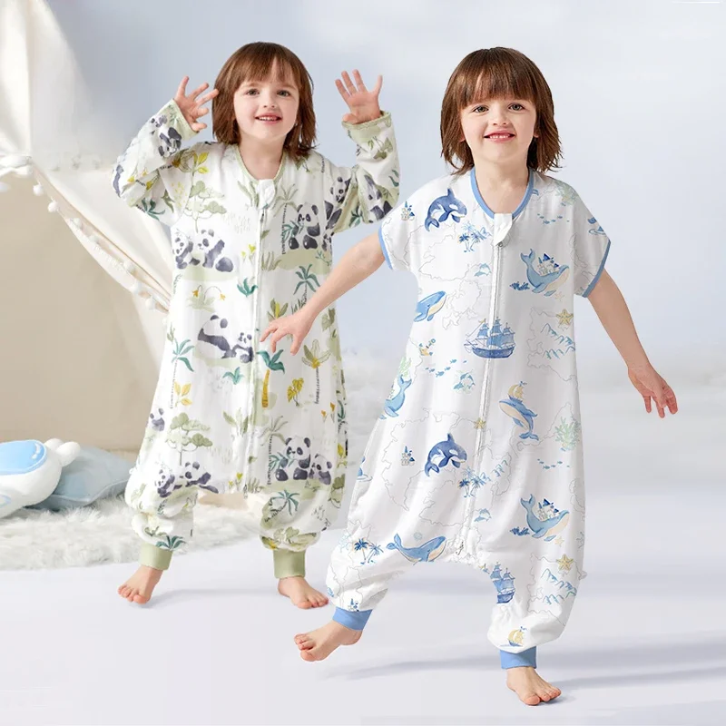 AIBEDILA Baby Boy Girl bawełniane pajacyki kombinezony dziecięce maluch jednoczęściowe piżamy bielizna nocna oddzielna odzież domowa z długim rękawem — zdjęcie 2