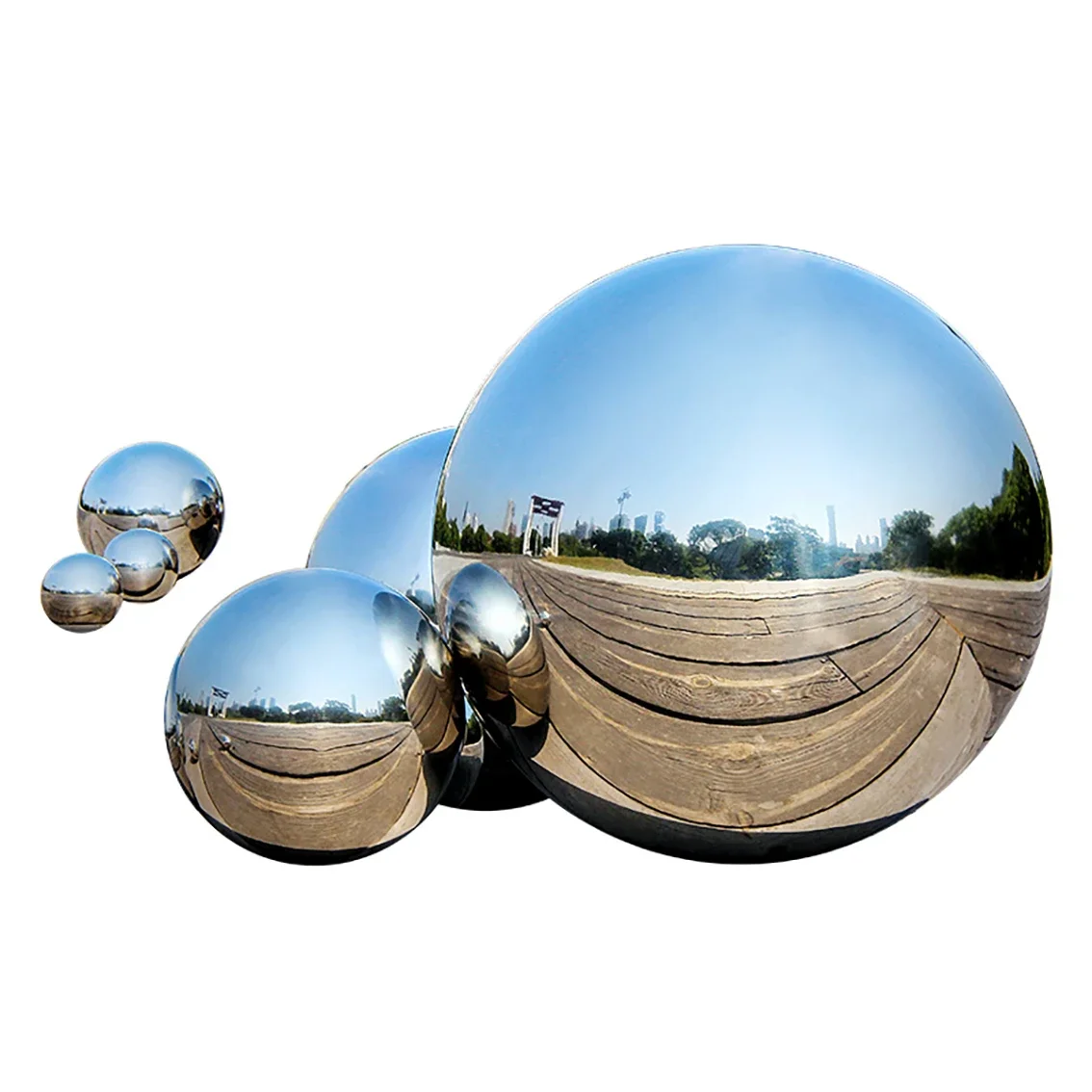 Dia 19 ~ 200mm Hollow Ball 0.6mm Thick 304 Stainless Steel Ball Party Mirror Metal Ball Sphere Home Garden Decoration — zdjęcie 2