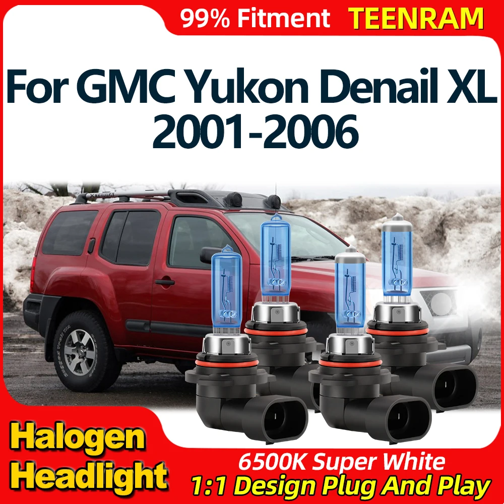 

200W Super Bright Car Lights 24000LM Car Halogen Headlights Bulbs 6500K For GMC Yukon Denail XL 2001 2002 2003 2004 2005 2006