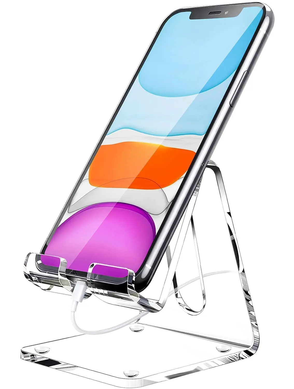 Acrylic Cell Phone Stand, Portable Phone Holder, Clear Phone Stand for Desk, Switch, Smartphone, Pad, Tablet, Desk Accessories