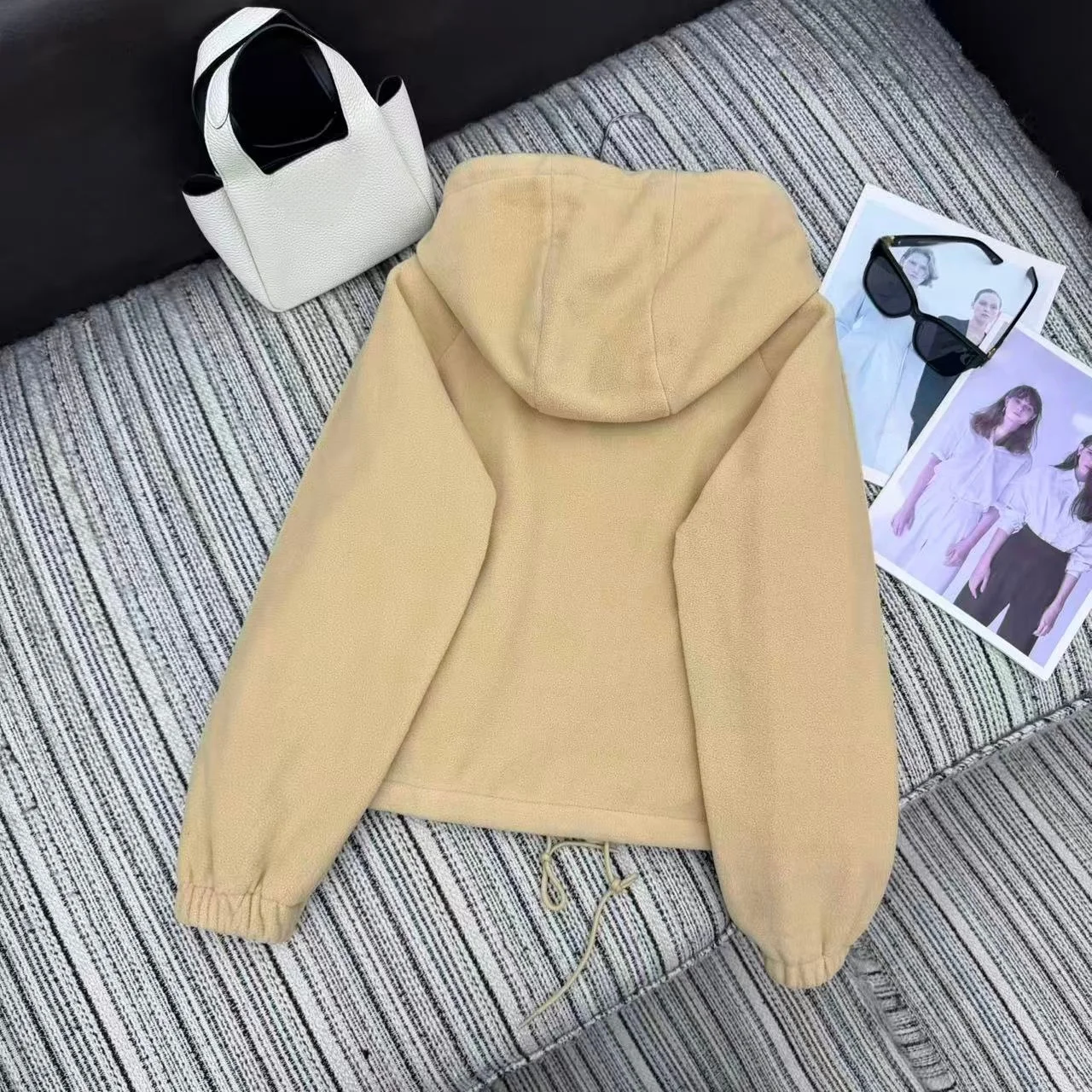 

Осенне-зимний женский теплый кардиган на молнии, куртка с капюшоном, свитер, флисовая повседневная куртка с капюшоном из флиса