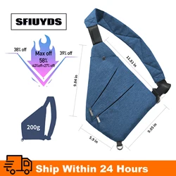 Male Sling Bags Leakproof, Brand SFIUYDS Men's Shoulder Bag Lightweight, High quality Chest Packet, Anti-Theft Cross Backpack