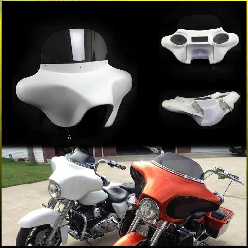 Voor Harley Touring Road King 1994-2013 Batwing Kuip & Windscherm & Mount Bracket 6x9 Speaker koplamp Kuip FLHR FLHRI - afbeelding 2