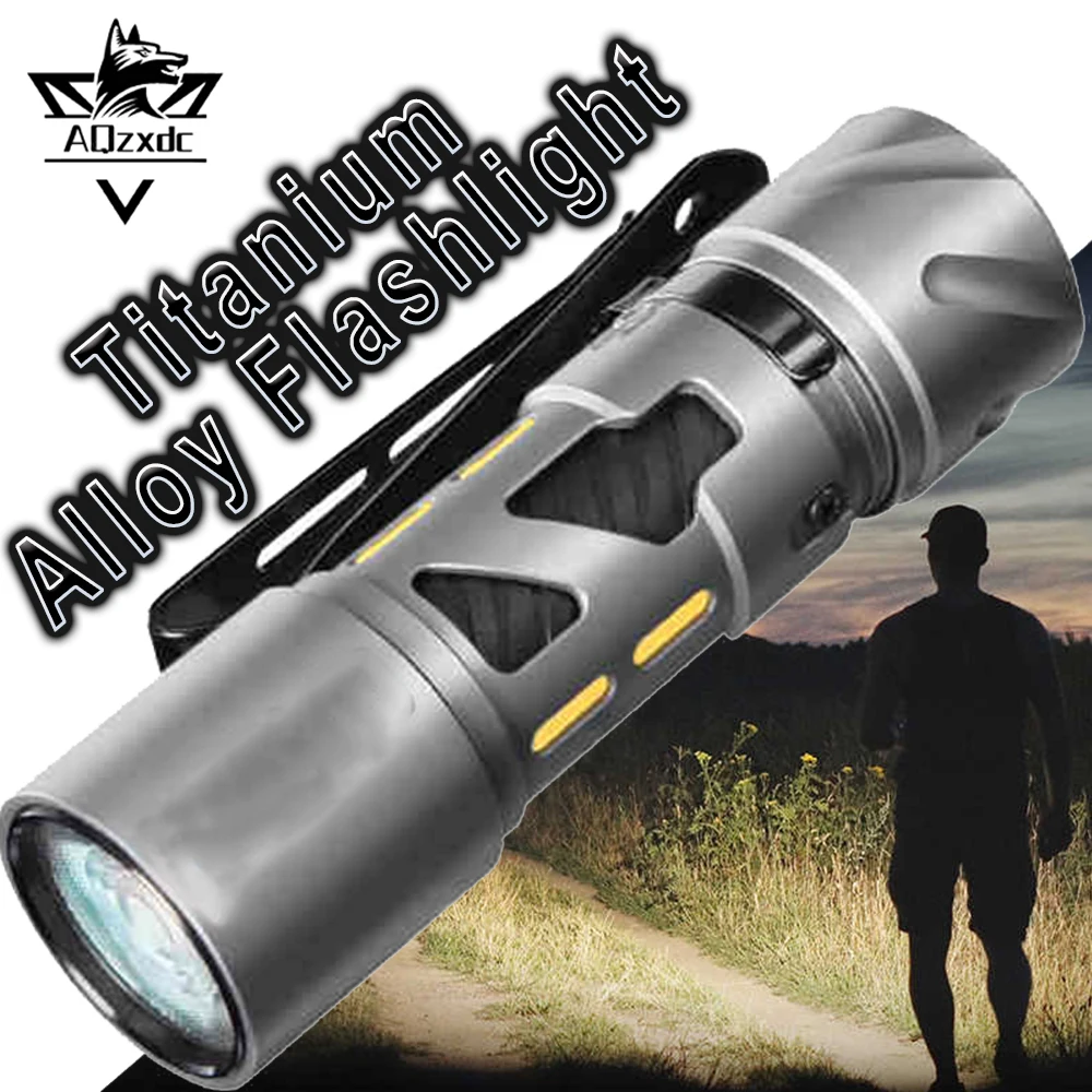 

Tactical Titanium Aloy Flashlight Multi-Function Portable Rechargeable Long-range Flashlight Outdoor Camping Hunting Equipment