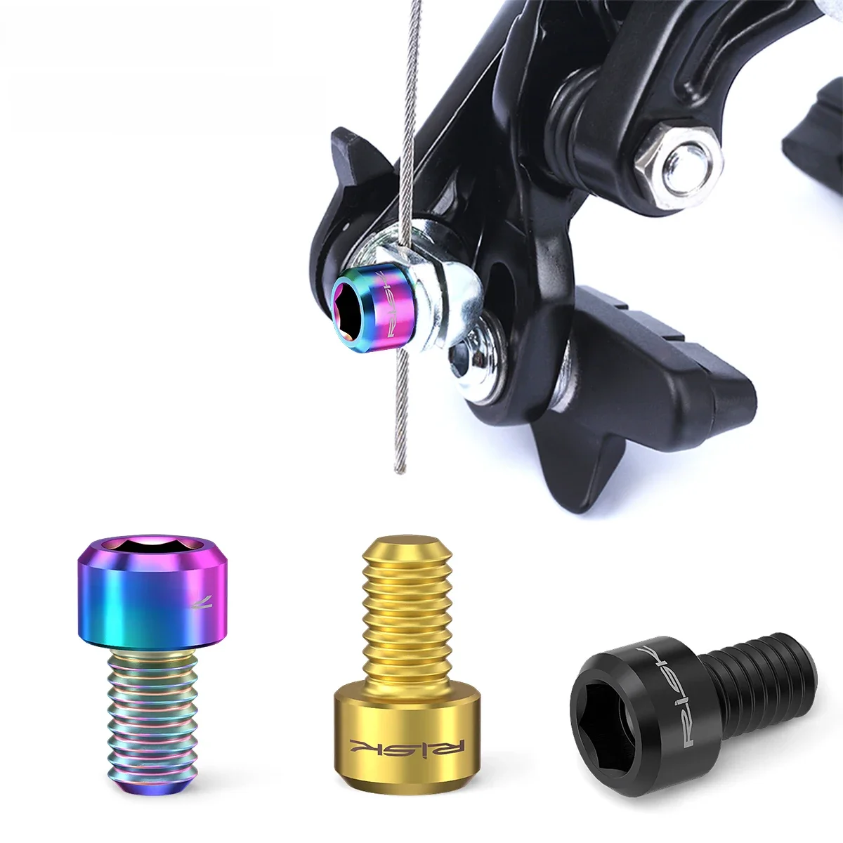 AliExpress RISK Risk MTB Bike V Brake Wire Fixing Bolt Road Bicycle C Brake Inner Line Fixed Screw TC4 Titanium